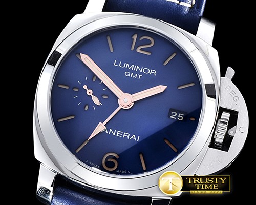 파네라이 PAM688 Lum. 1950 3 Days GMT SS/LE Blue VSF P9001 Mod -PN688LE1
