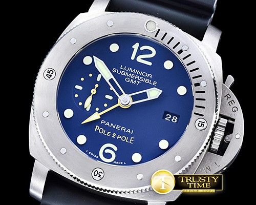 파네라이 PAM719 Submersible 1950 GMT TI/RU Blue V6F P9001 Mod -PN719SRU
