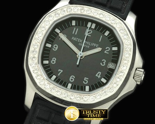 파텍필립 Aquanaut Jumbo SS/RU/Diam Black Swiss Eta 28242 -PP0109