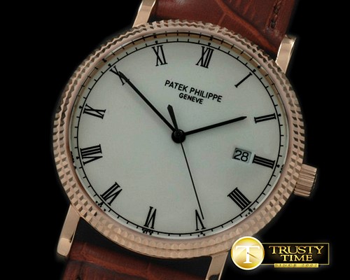 파텍필립 Calatrava Automatic RG/LE White Asian 2824 -PP0136A