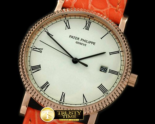 파텍필립 3919 Calatrava RG/LE White Roman Quartz -PP0140