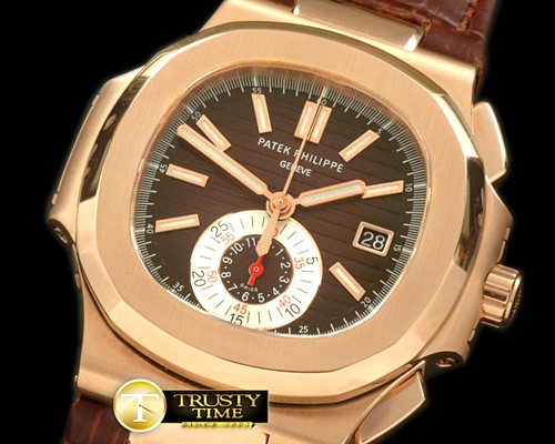 파텍필립 5980 Nautilis Chrono RG/LE Brown A7750 -PP0147A