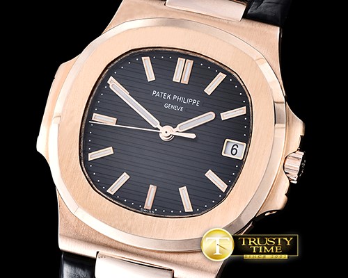 파텍필립 Nautilis Jumbo 18K Wrapped RG/LE Black BP Miyota 9015 -PP0197