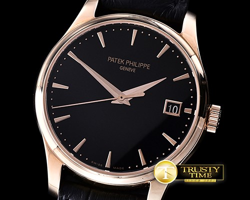 파텍필립 Calatrava Officer RG/LE Black BP Jap M9015 -PP0198A