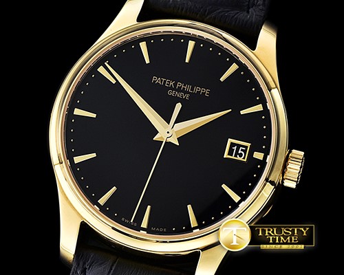 파텍필립 Calatrava Officer YG/LE Black BP Jap M9015 -PP0198C
