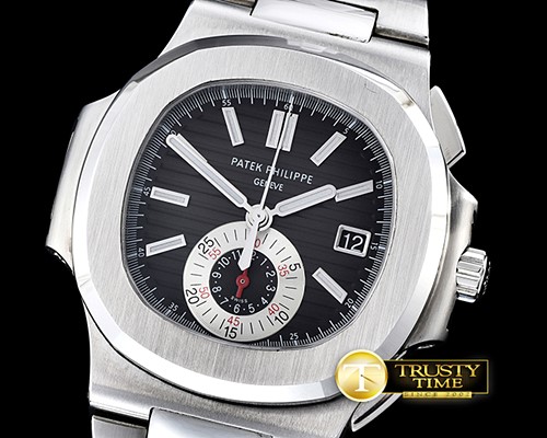 파텍필립 5980 Nautilis Chrono SS/SS Black BP A7750 -PP0200C