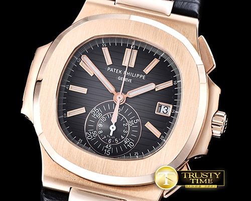 파텍필립 5980 Nautilis Chrono RG/LE Black BP A7750 -PP0202A