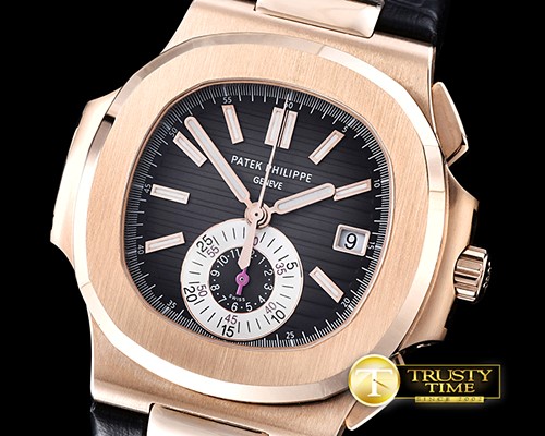 파텍필립 5980 Nautilis Chrono RG/LE Black BP A7750 -PP0202C