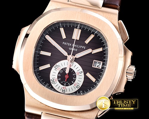 파텍필립 5980 Nautilis Chrono RG/LE Brown BP A7750 -PP0202D