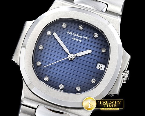 파텍필립 Nautilus Ref.3800 Midsize SS/LE Blue Diams BP A2824 -PP0244B