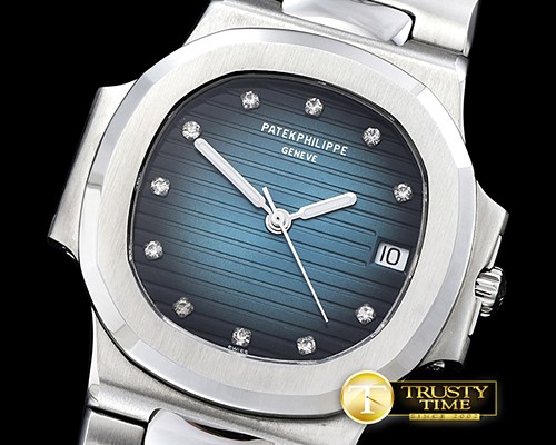 파텍필립 Nautilus Ref.3800 Midsize SS/LE V.Blue Diams BP A2824 -PP0244D