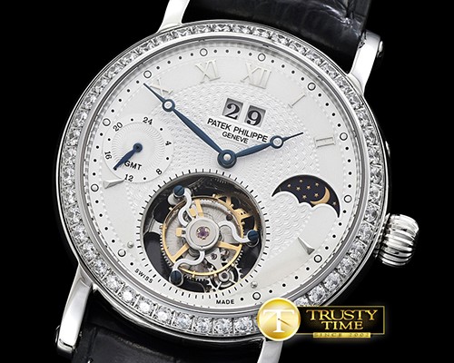 파텍필립 MoonPhase Day/Night Diam SS/LE WhiteAsia HW Tourb -PP0247B