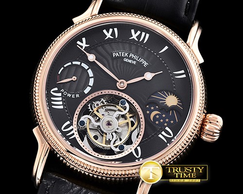 파텍필립 MoonPhase Day/Ngt PR RG/LE BlackAsia HW Tourbillon -PP0255A