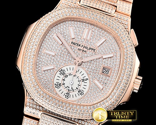 파텍필립 Nautilus 5980 Full Diams RG/RG Diam Asia 7750 Mod -PP0274A