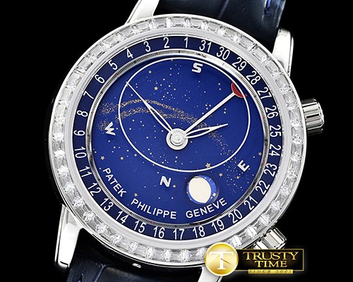 파텍필립 Celestial Sky Moon Date Diams SS/LE Blue MY9015 Mod -PP0276A