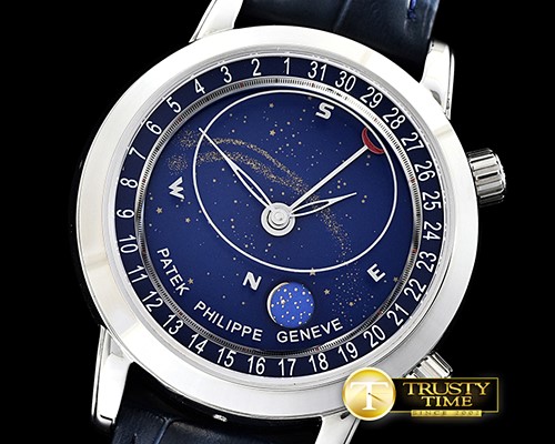 파텍필립 Celestial Sky Moon Date SS/LE Blue MY9015 Mod -PP0276B