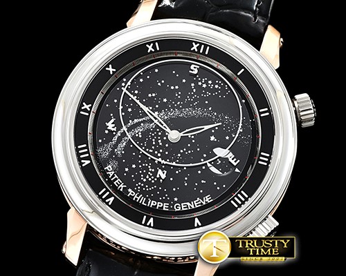 파텍필립 Celestial Sky Moon 5102PR RG/SS/LE Black MY9015 Mod -PP0296E