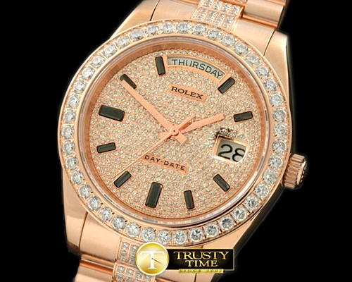 롤렉스 RG Pres/Diam Diam Bez Diam/Ruby Dial Swiss Eta 283 -R2DD0188E