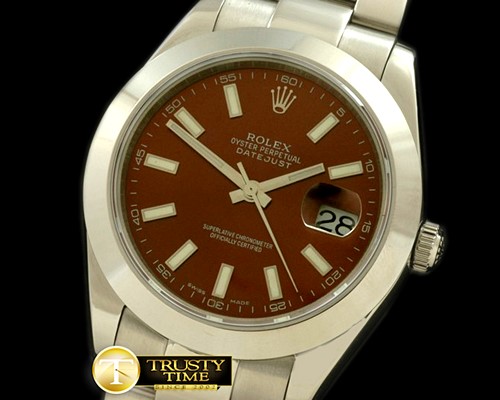 롤렉스 SS Oyster Brown Sticks Asian Eta 28362 -R2DJ0180A