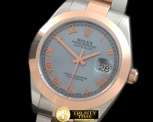롤렉스 SS/RG Oyster LBlue Roman Asian Eta 28362 -R2DJ0193D