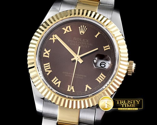 롤렉스 SS/YG Oyster Brown Roman Asian 2813 -R2DJ0195K
