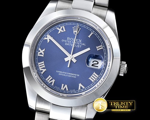 롤렉스 DJ2 41mm SS/SS Blue Roman Oys Swiss Eta 2836/3135 -R2DJ0197