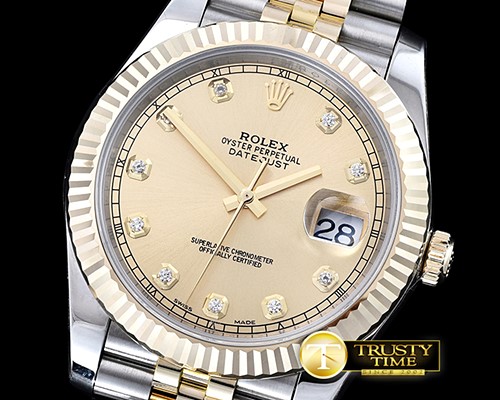 롤렉스 DateJust 2 Wrap YG/SS Flt Gold Diams Jub Noob A3235 -R2DJ0198B