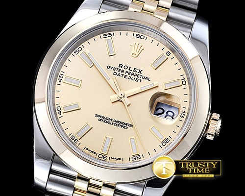 롤렉스 DateJust 2 Wrap YG/SS Smt Gold Stk Jub Noob A3235 -R2DJ0199E