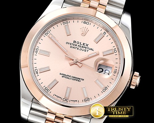 롤렉스 DJ2 41mm 18K Wrapped RG/SS Rose Noob A3235 Mod -R2DJ0200H