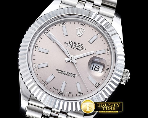 롤렉스 DJ2 41mm Jub Flt SS/SS Light Grey Stk BP A3235 Mod -R2DJ0206A