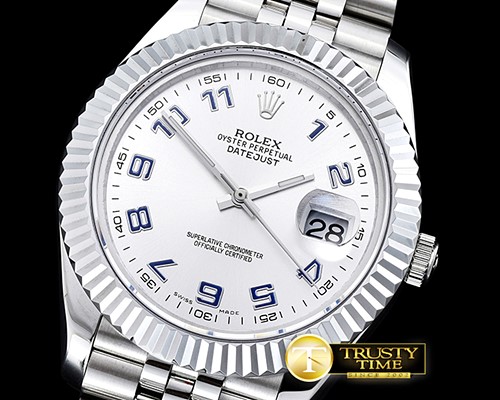 롤렉스 DJ2 41mm Jub Flt SS/SS Silv Wht Num BP A3235 Mod -R2DJ0206G