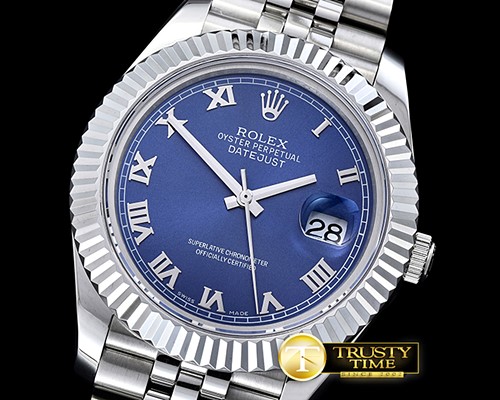 롤렉스 DJ2 41mm Jub Flt SS/SS Blue Roman BP A3235 Mod -R2DJ0207B