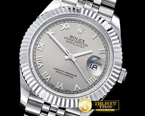 롤렉스 DJ2 41mm Jub Flt SS/SS Grey Roman BP A3235 Mod -R2DJ0207E