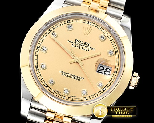 롤렉스 DJ2 41mm Jub Smt Wrap YG/SS Gold Diam BP Swiss 2836 -R2DJ0225C