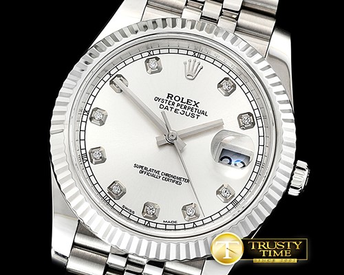 롤렉스 DJ2 41mm Jub Flt SS/SS Silver Wht Diam Noob A3235 -R2DJ0227A