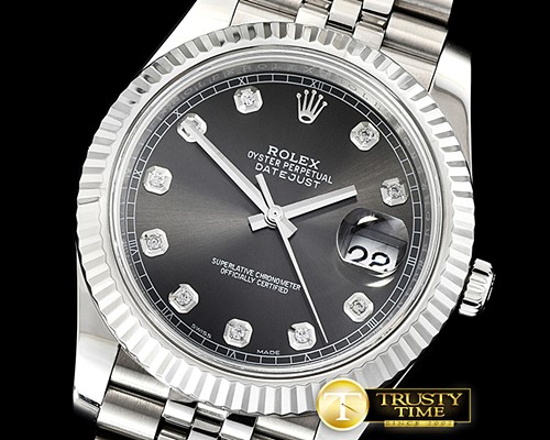 롤렉스 DJ2 41mm Jub Flt SS/SS Grey Diam Noob A3235 -R2DJ0227F