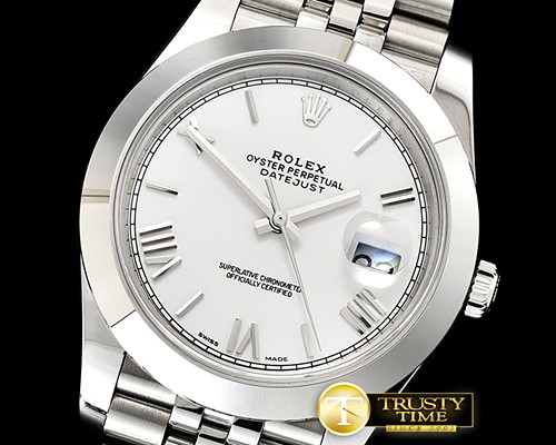 롤렉스 DJ2 41mm Jub Smt SS/SS Pearl Wht Roman Noob A3235 -R2DJ0228F
