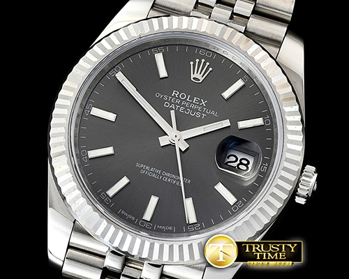 롤렉스 Datejust 2 41mm Jub Flt SS/SS Grey Sticks Asia 3235 -R2DJ0230A