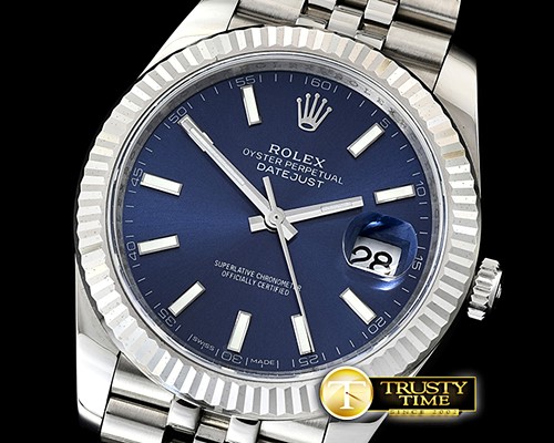 롤렉스 Datejust 2 41mm Jub Flt SS/SS Blue Sticks Asia 3235 -R2DJ0230B