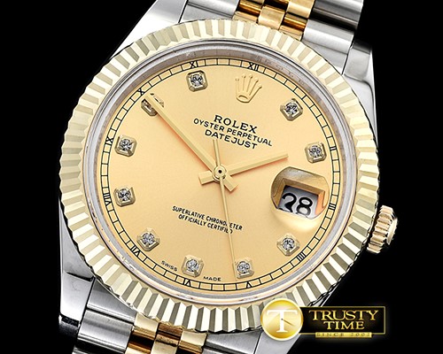 롤렉스 DJ2 41mm Jub Flt Wrap 904L YG/SS Gold Diam GMF A2836 -R2DJ0231C