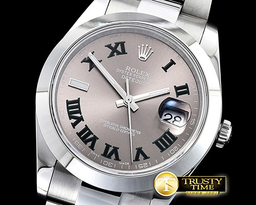 롤렉스 DJ2 41mm Oyt Smt SS/SS Grey Roman BP Asia 2813 -R2DJ0237C