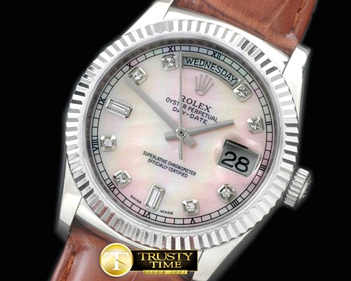 롤렉스 DayDate Fluted MPink Diam SS/LE Asian 2813 -RDD0188L