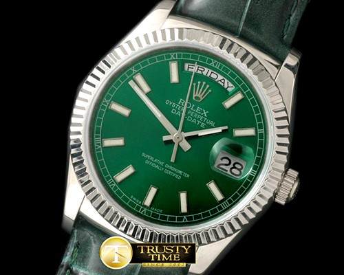 롤렉스 DayDate Fluted Green SS/LE Asian Eta 2836 -RDD0189A