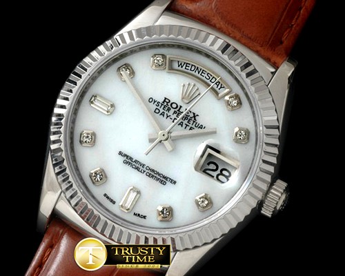 롤렉스 DayDate Fluted MWht Diam SS/LE Asian Eta 2836 -RDD0189F