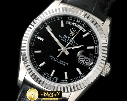 롤렉스 DayDate Fluted Black SS/LE Asian 2813 -RDD0190A