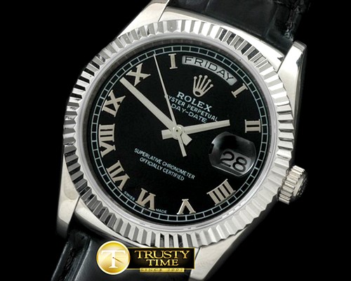 롤렉스 DayDate Fluted Black Roman SS/LE Asian 2813 -RDD0190B