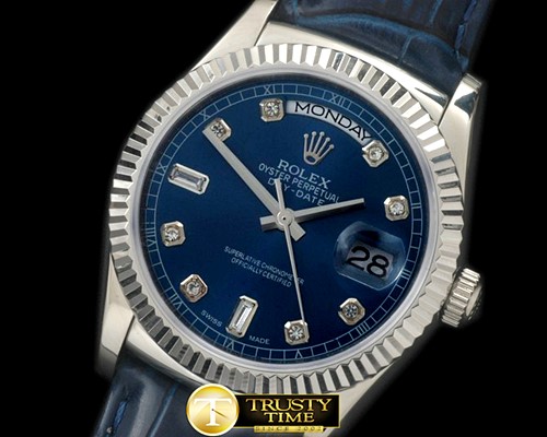 롤렉스 DayDate Fluted Blue Diam SS/LE Asian Eta 2836 -RDD0191H