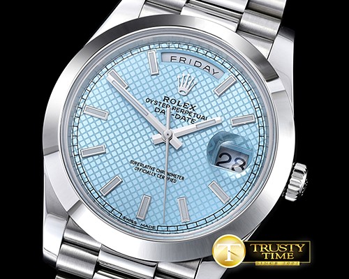 롤렉스 DayDate 40mm SS/SS Blue Stk Smth Noob A3255 Mod -RDD0202A