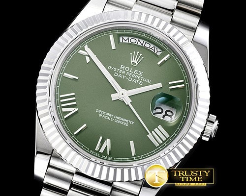 롤렉스 DayDate 228206 SS/SS Green Roman BP A3255 Mod -RDD0204A