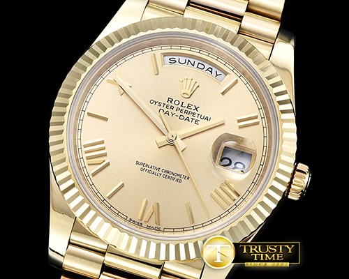 롤렉스 DayDate 40mm Flt YG/YG Gold Roman Noob A3255 Mod -RDD0205B